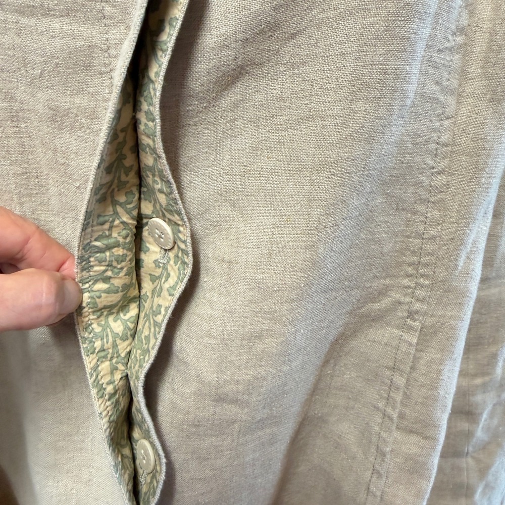 Coldwater Creek Linen Button Front‎ Jacket Beige W18 Women's - Picture 6 of 9